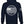 A navy blue hoodie with the 'Allegiance' brand logo and a representation of the American flag on the front, back, and sleeve.